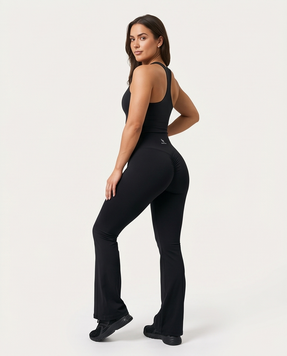 XIMERIK Women’s High-Waisted Scrunch Butt Flare Yoga Pants