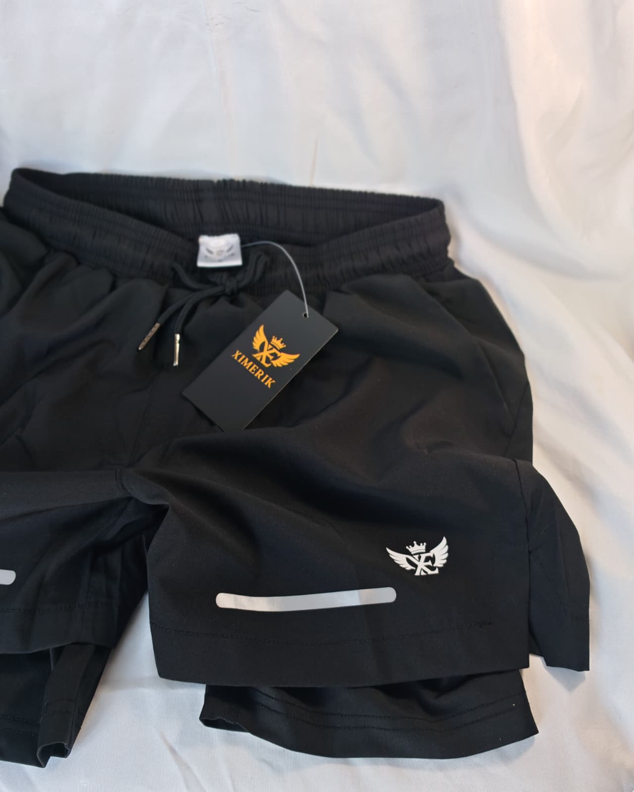 XIMERIK Men’s 2-in-1 Gym Shorts with Compression Liner, Quick-Dry Athletic Running Shorts for Men, Training, Workout, Fitness